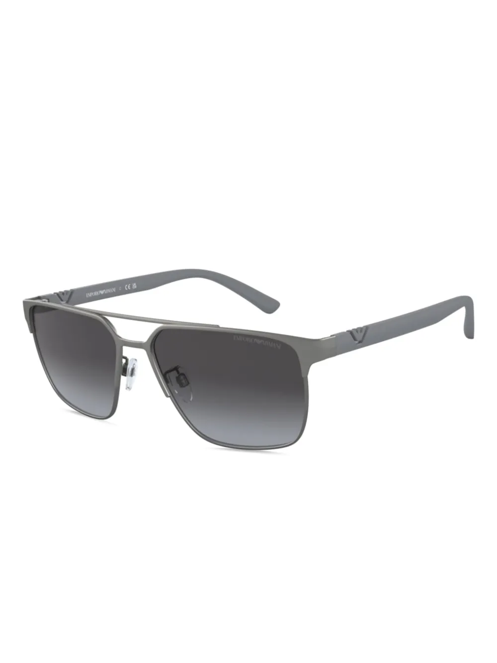 Emporio Armani Zonnebril met vierkant montuur Grijs