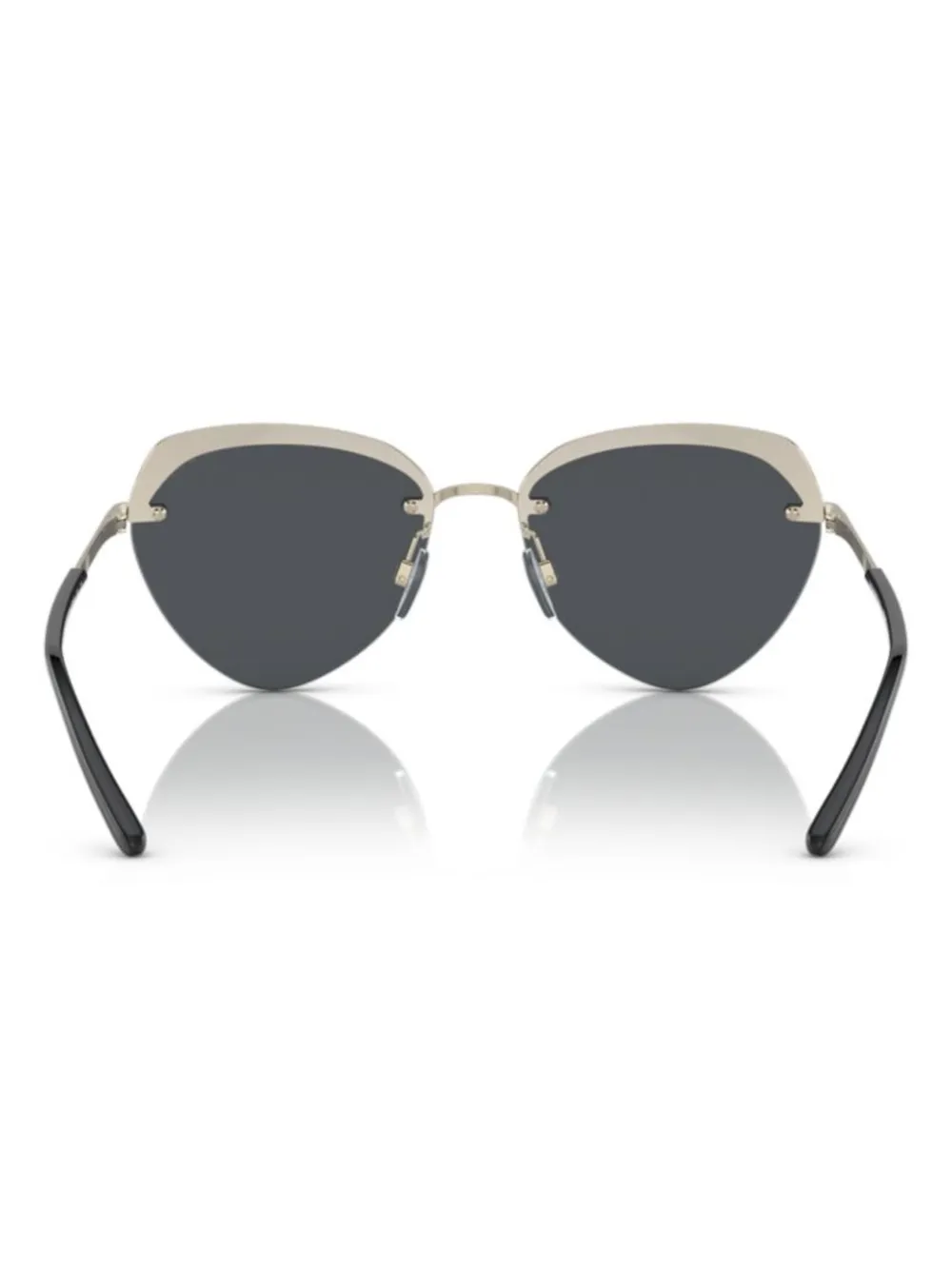 Emporio Armani Zonnebril met geometrisch montuur Zwart