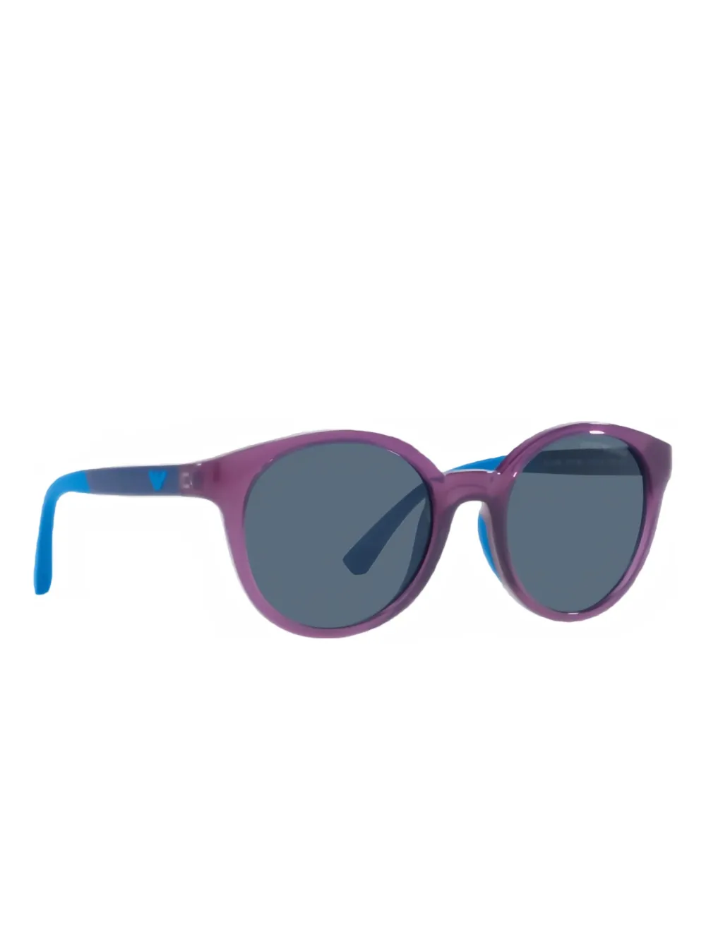 Emporio Armani Zonnebril met rond montuur Paars