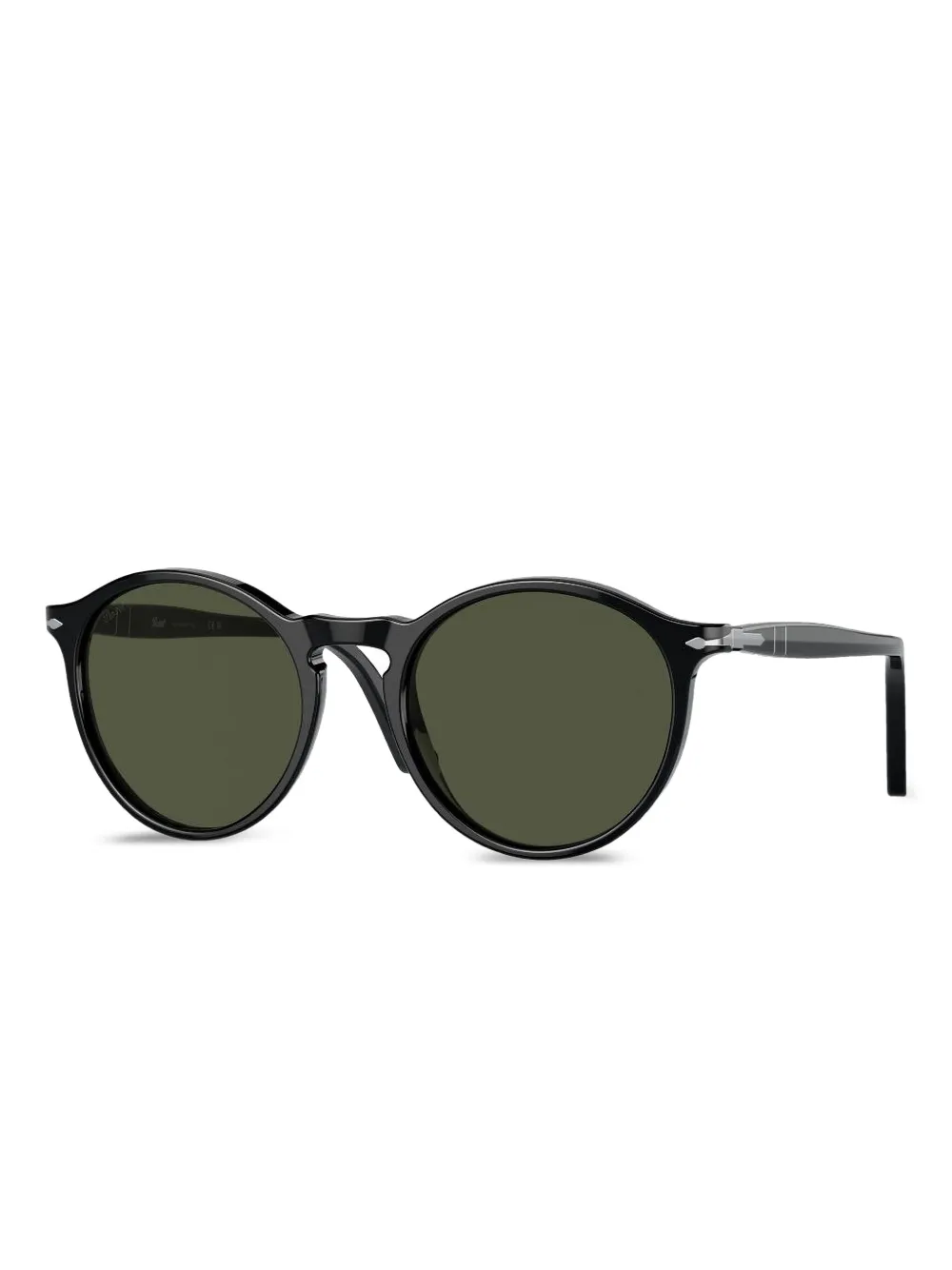 Persol Zonnebril met rond montuur Zwart