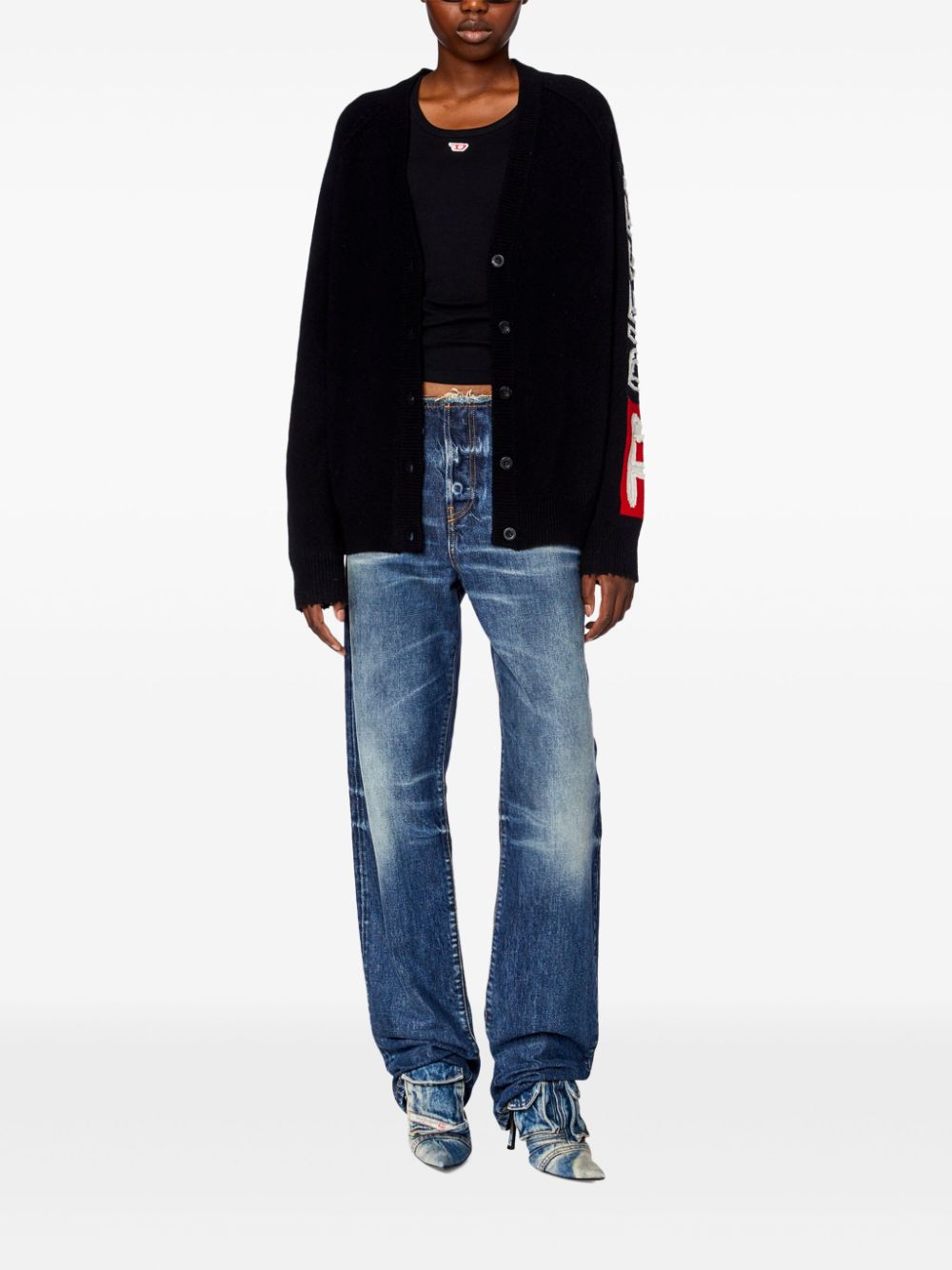 Diesel M-Sarri cardigan - Zwart