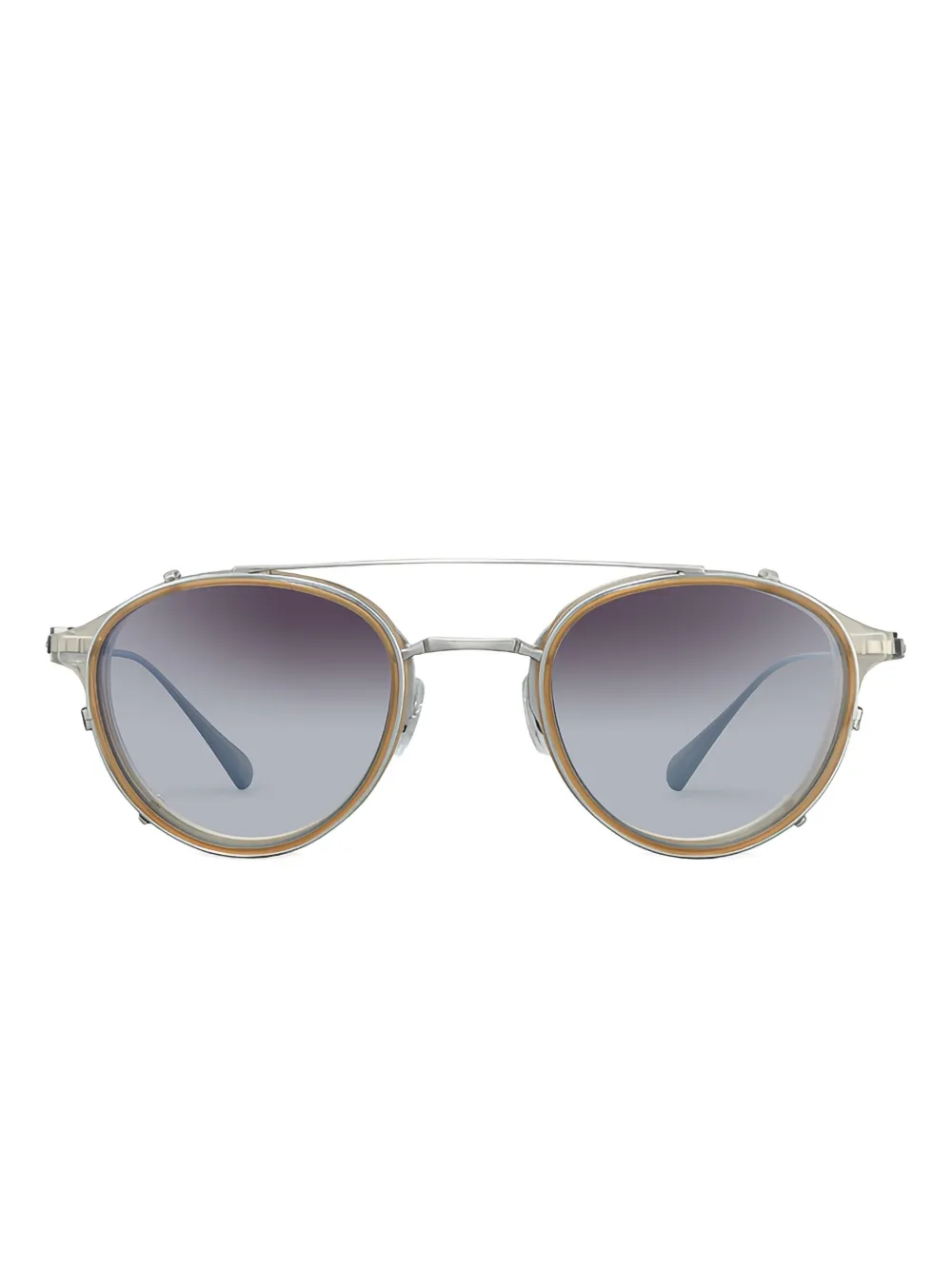 MR. LEIGHT double-bridge round-frame sunglasses - Argento