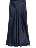 Semicouture satin maxi skirt - Blue