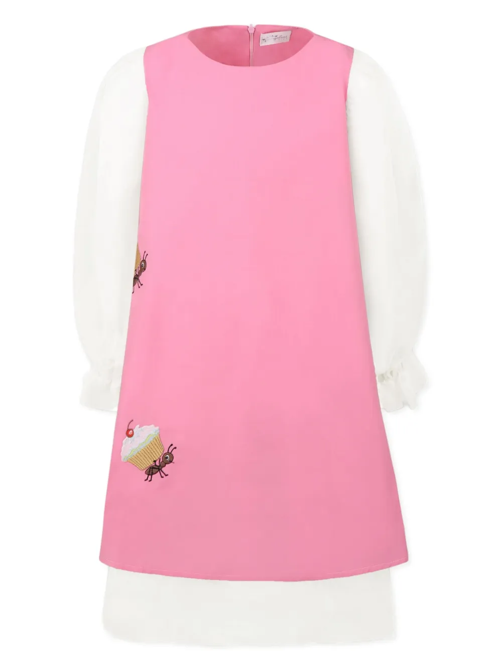 Pangolini Kids embroidered-detailing dress | Pink | Image 1