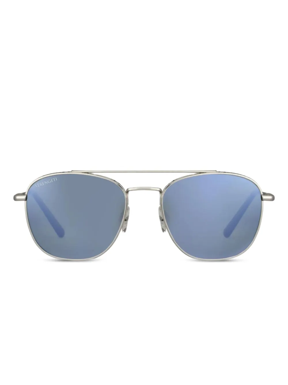 Serengeti Eyewear Carroll metalen zonnebril met dubbele neusbrug Zilver