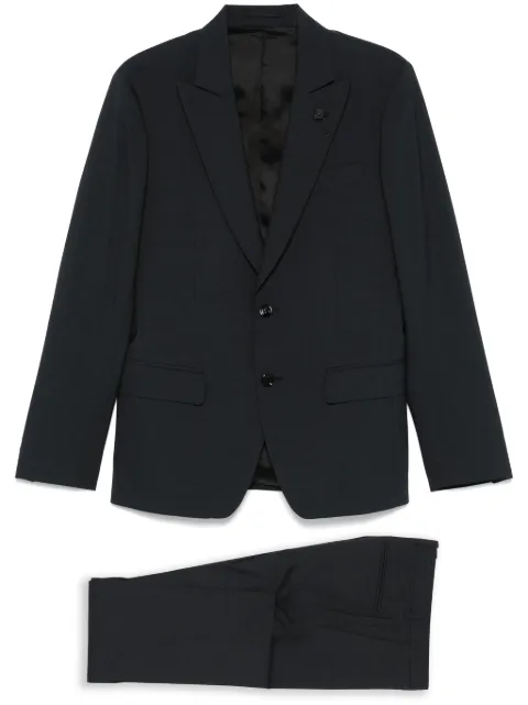 Lardini brooch-detail suit  