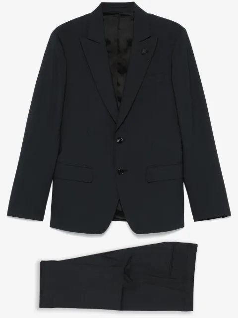 Lardini brooch-detail suit