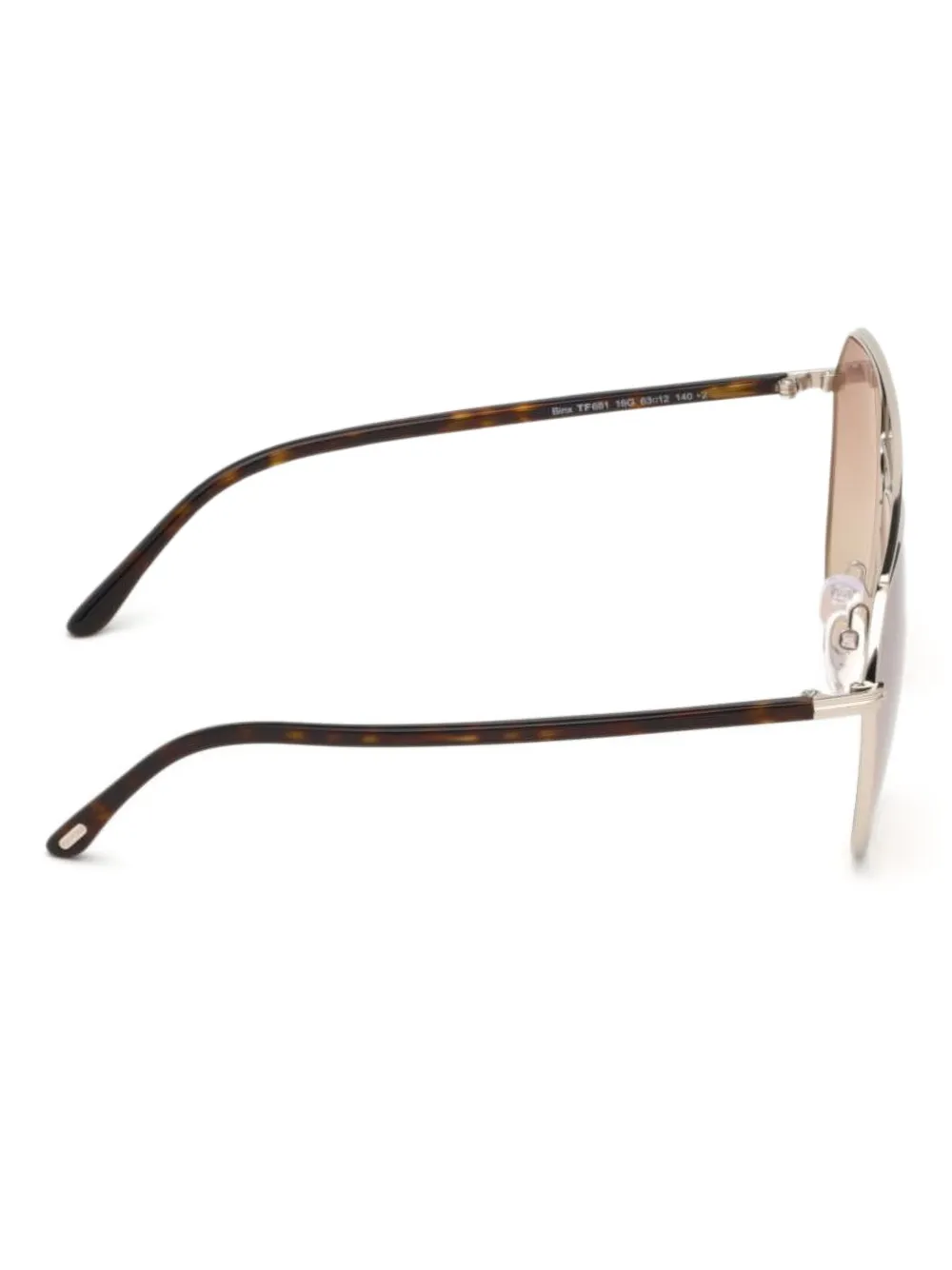 TOM FORD Eyewear Zonnebril met geometrisch montuur Zwart