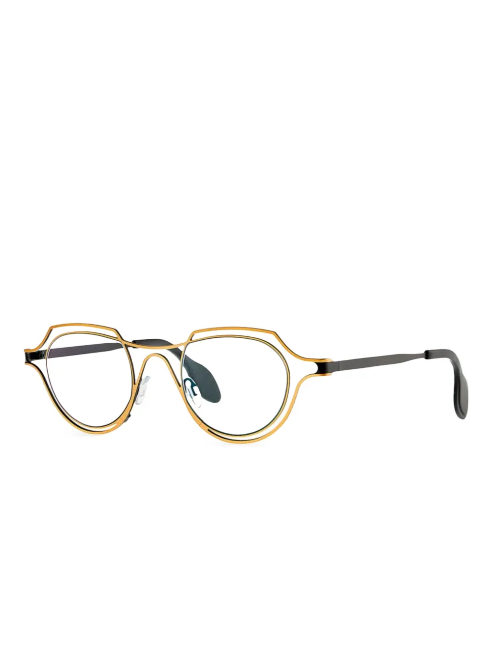 Theo Eyewear round-frame glasses - Goud