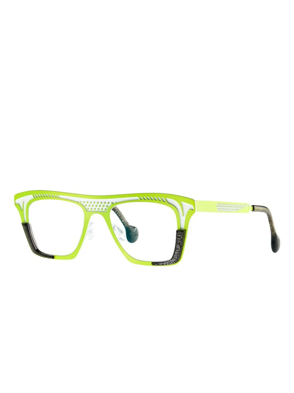 Theo Eyewear Bril met vierkant montuur - Groen