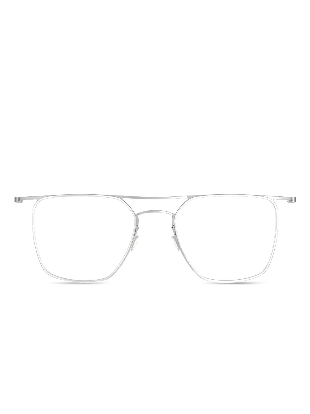 Lindberg ジオメトリック眼鏡フレーム - シルバートーン Lindberg ジオメトリック眼鏡フレーム - シルバートーン