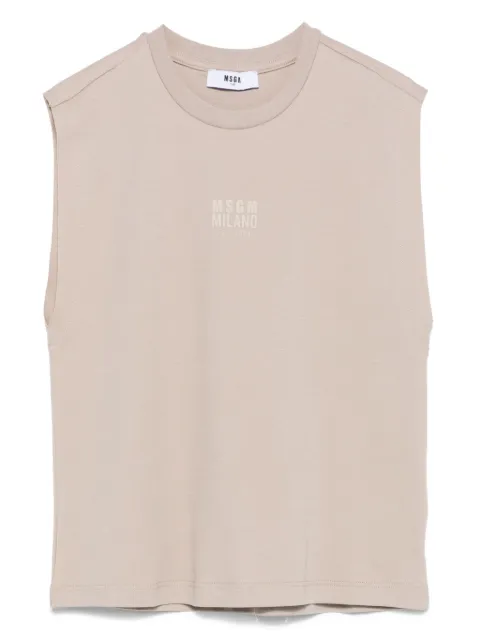 MSGM Kids raised-logo tank top 