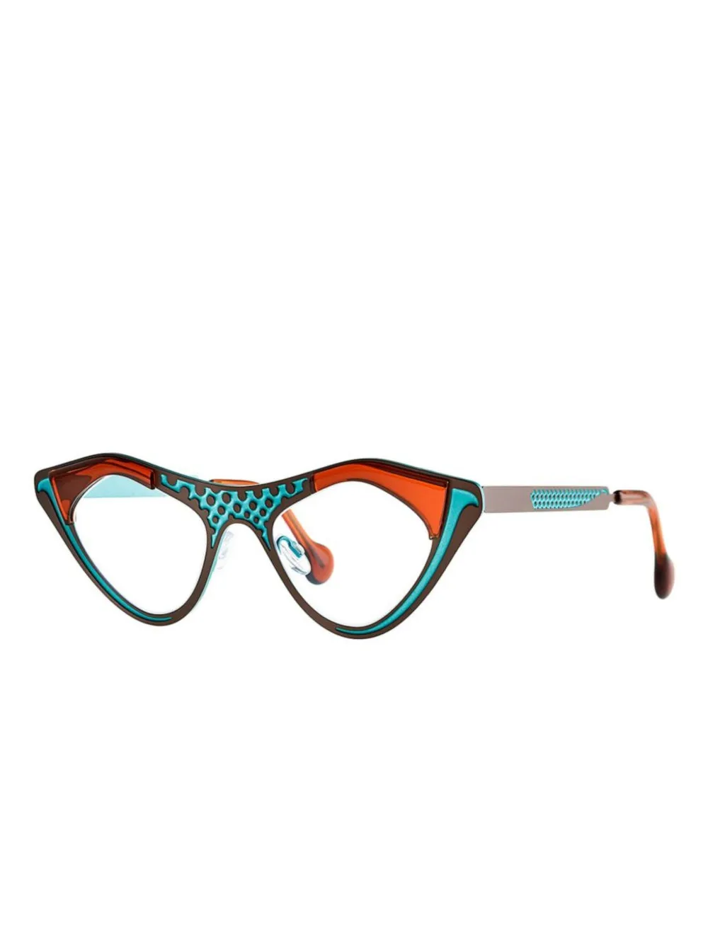 Theo Eyewear geometric-frame glasses - Rood