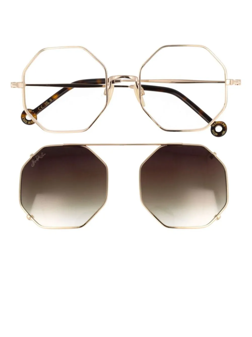 Hally And Son geometric-frame sunglasses - Goud