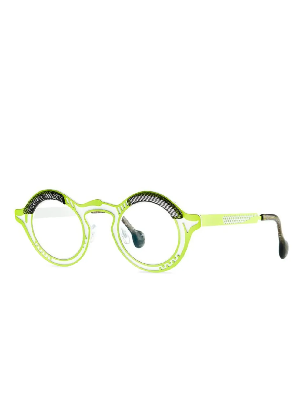 Theo Eyewear round-frame glasses - Groen