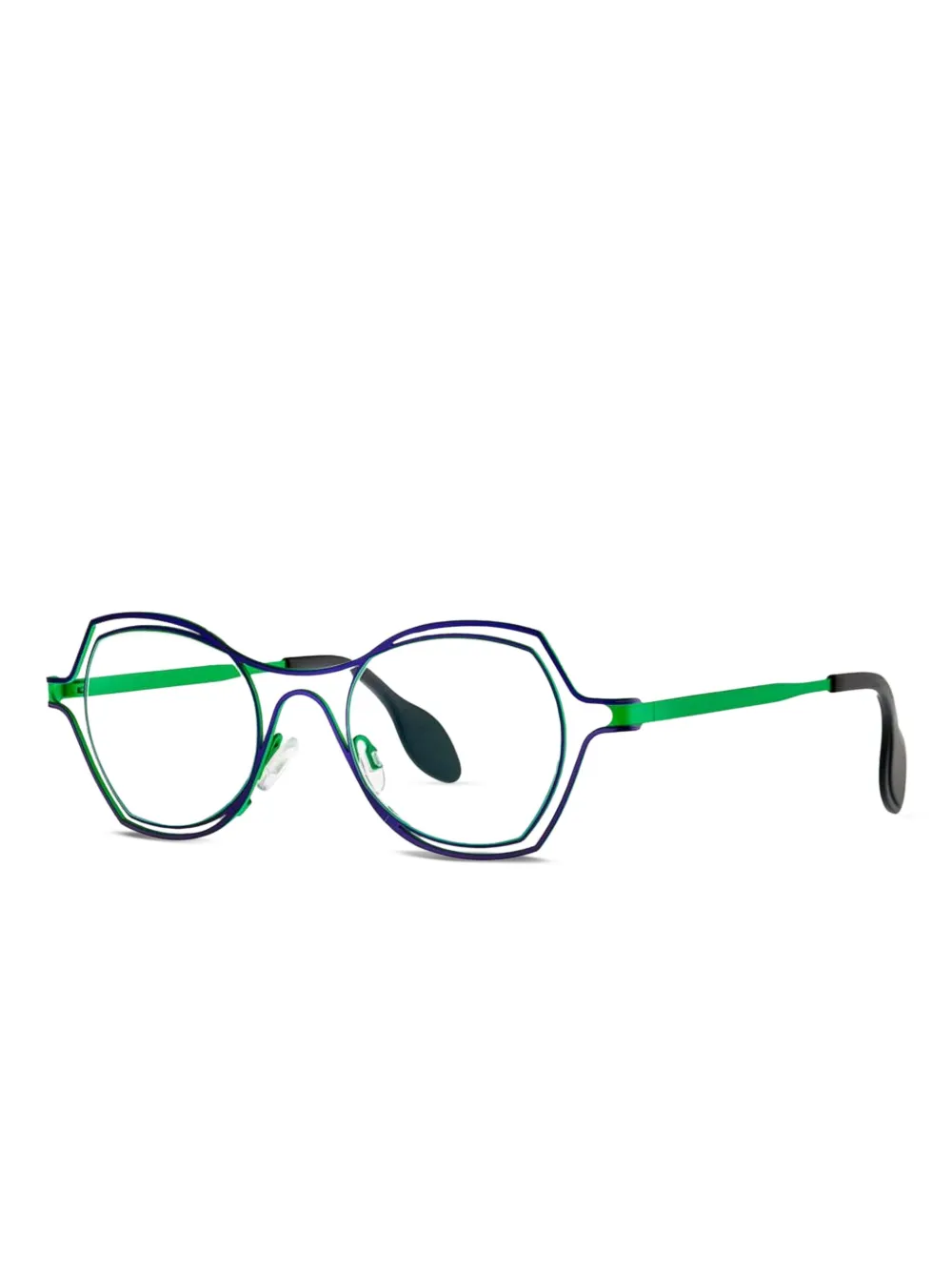 Theo Eyewear Bril met geometrisch montuur - Blauw