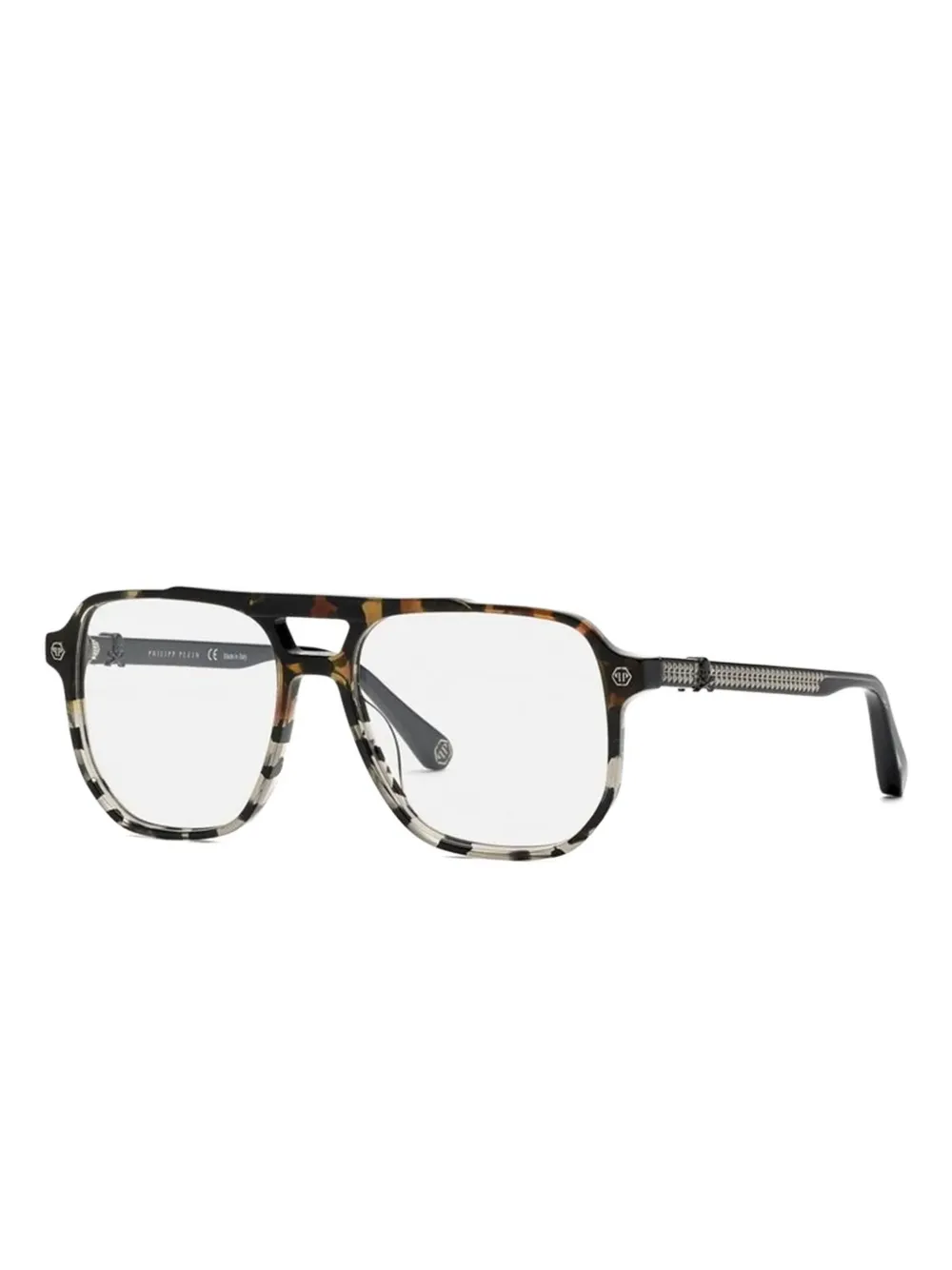 Philipp Plein Eyewear double-bridged frames - Marrone