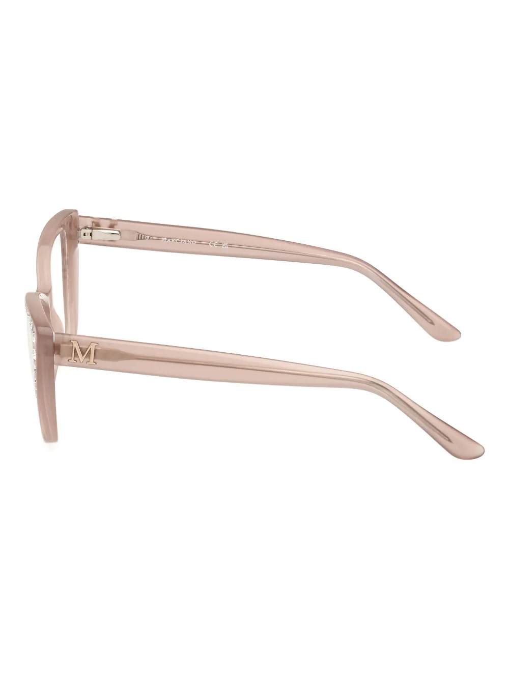 GUESS EYEWEAR Bril met cat-eye montuur en verfraaid met kristallen Beige