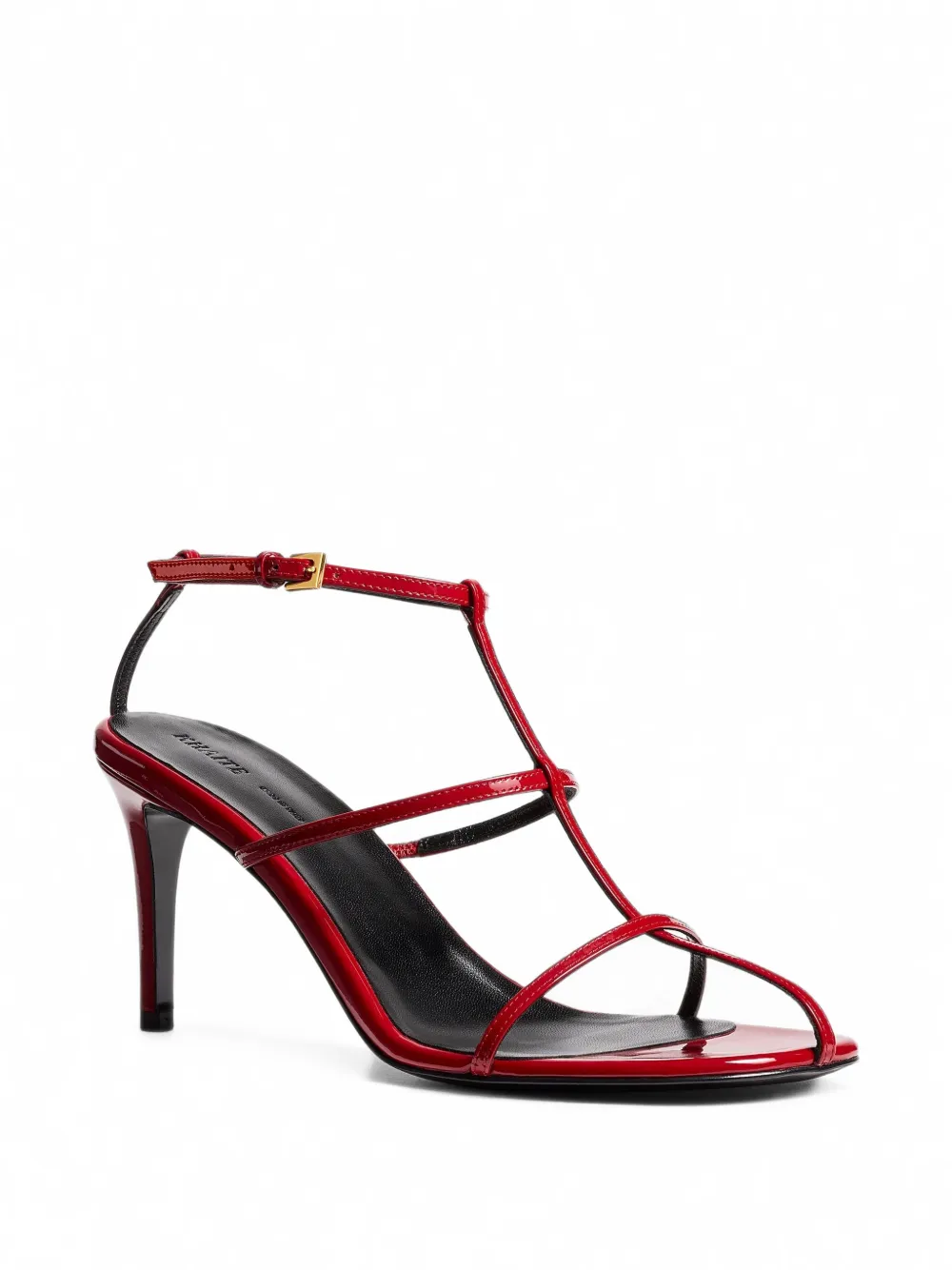KHAITE 75mm Cage Sandals in Red, view 2
