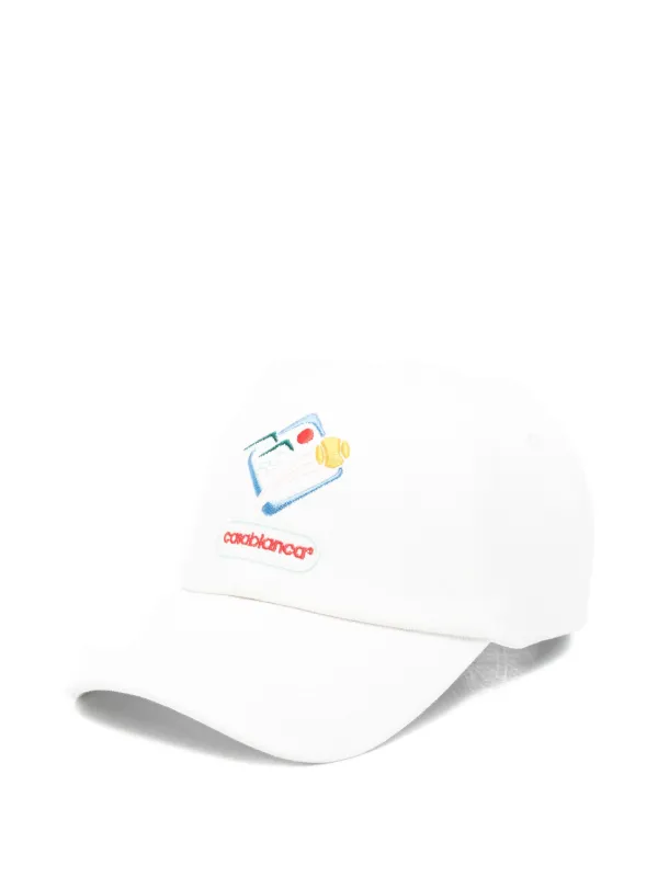 Casablanca White Baseball Cap Casablanca White Laurel Embroidered Cap Casablanca main image 4