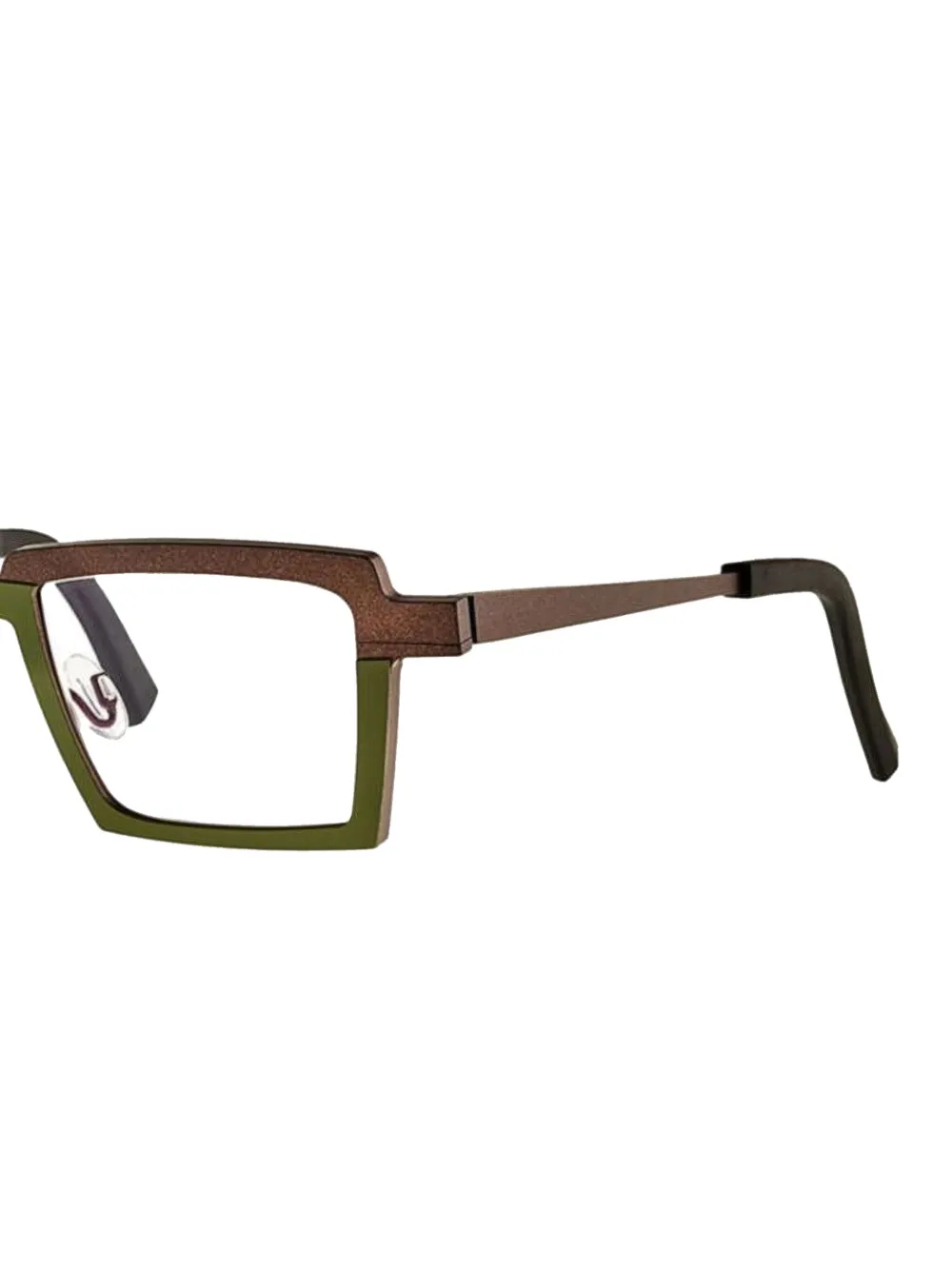 Theo Eyewear Bril met vierkant montuur - Groen