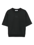 MSGM Kids raised-logo T-shirt - Black