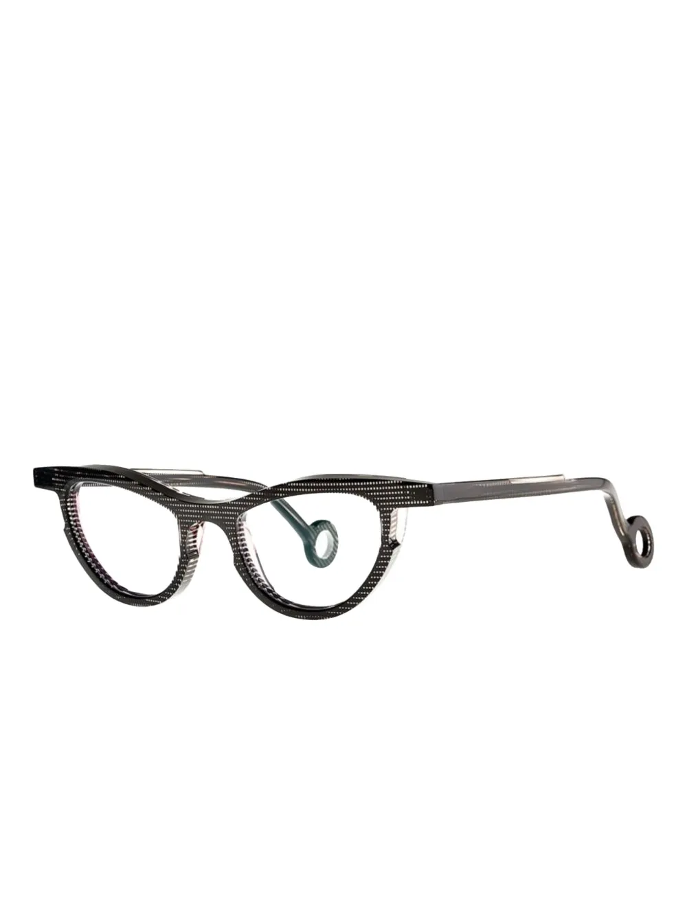 Theo Eyewear cat-eye frame glasses - Zwart