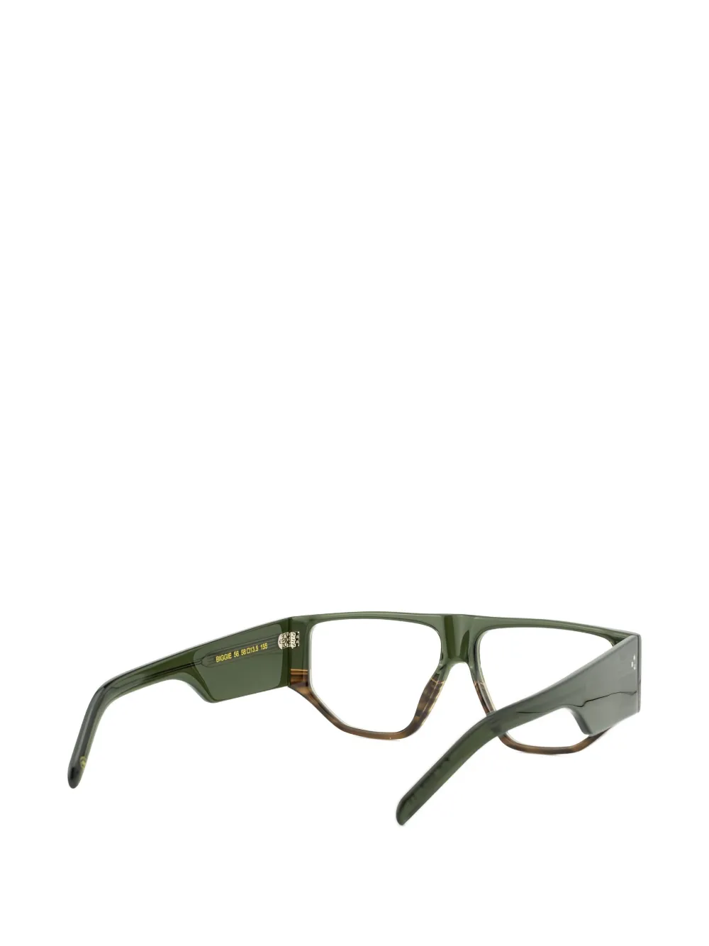 Lesca Bril van acetaat met geometrisch montuur Groen