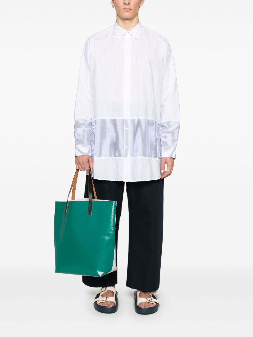 MM6 Maison Margiela striped shirt - White