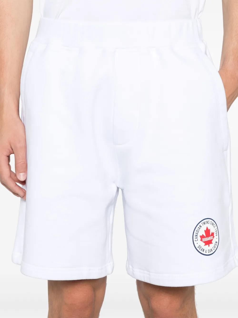 DSQUARED2 Trainingsshorts met logoprint Wit