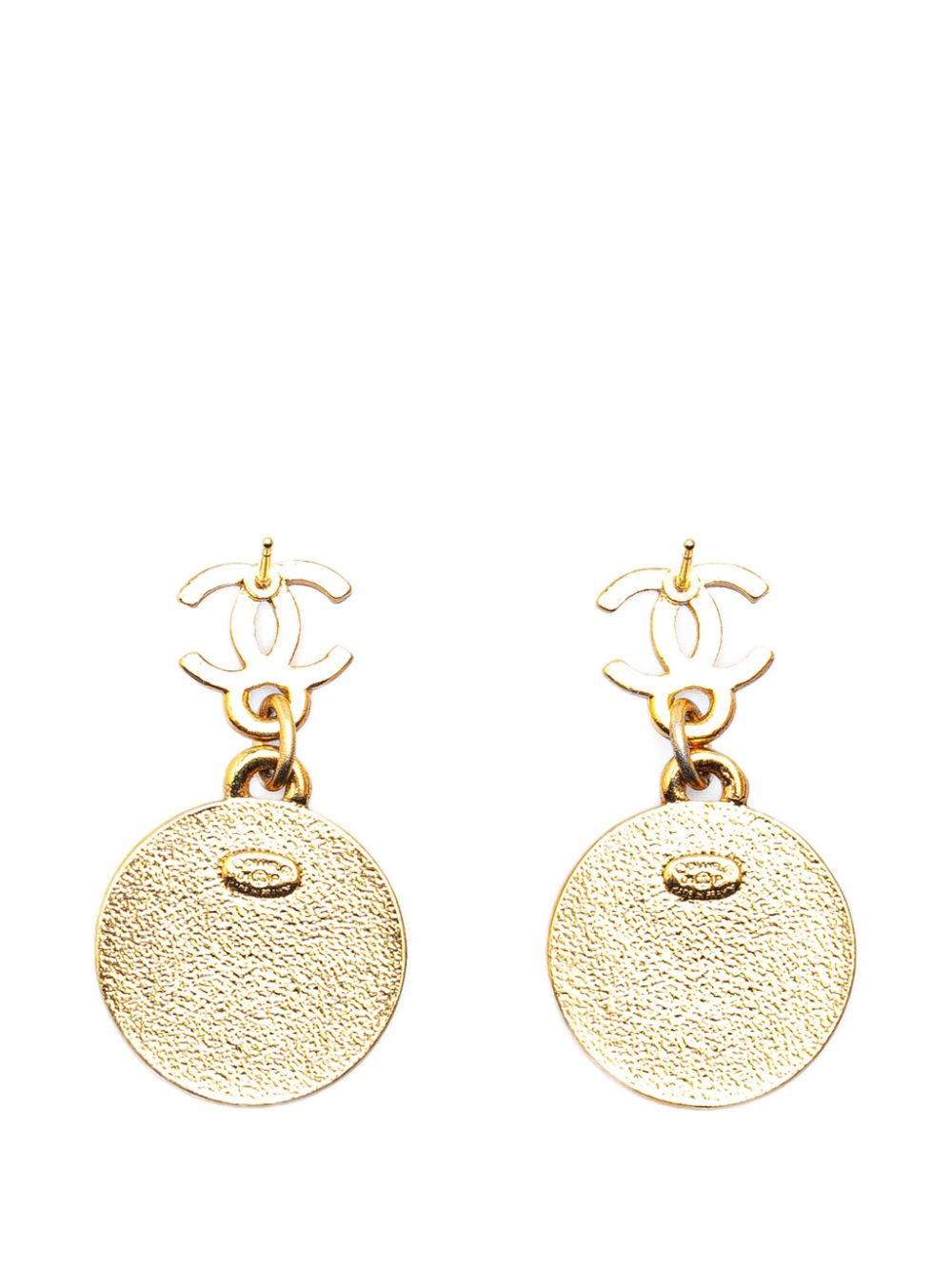 CHANEL Pre-Owned 2001 Gold Plated Mini Nico Swing American Star Push Back costume earrings - Goud