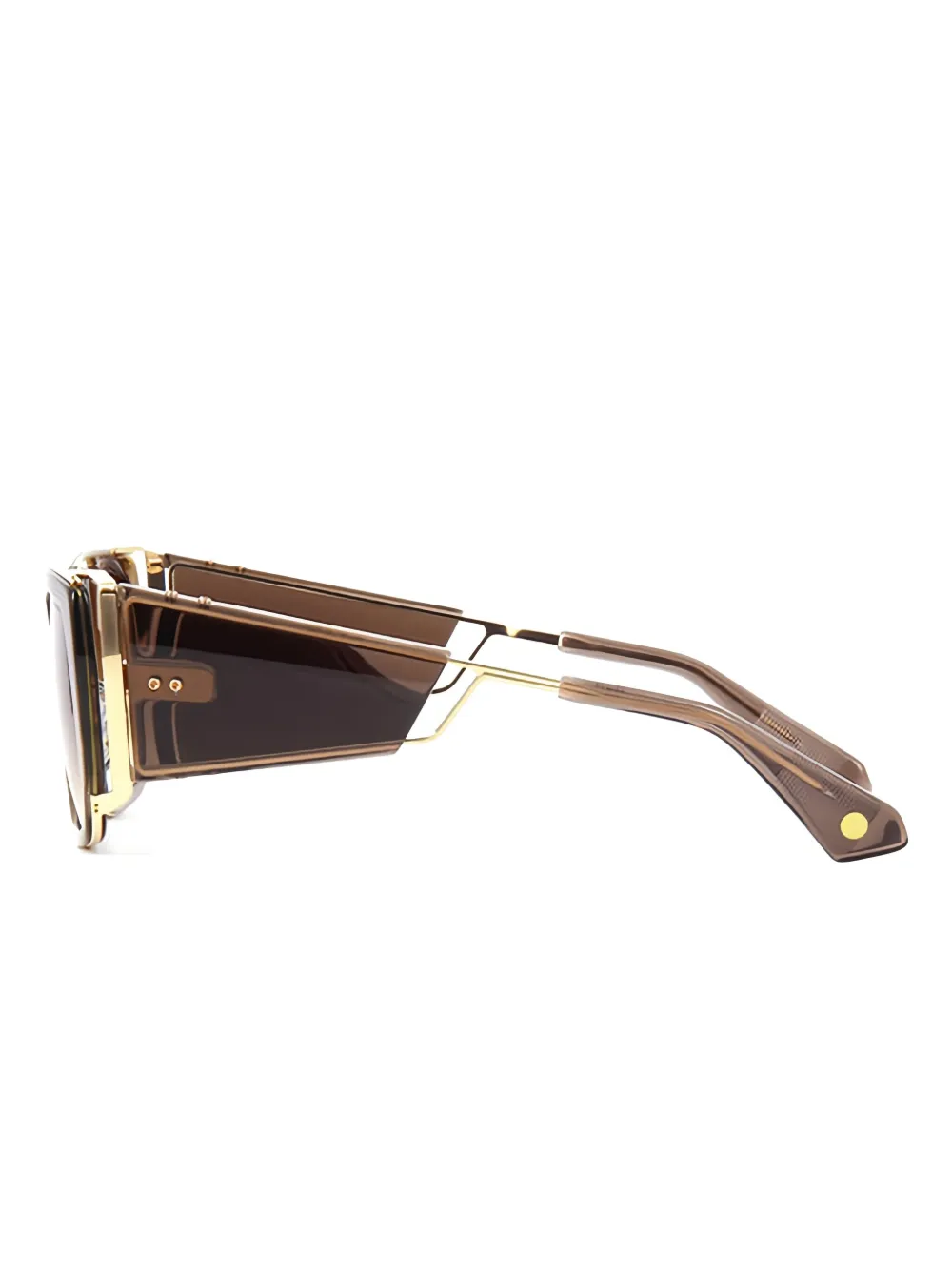 Dita Eyewear Zonnebril met vierkant montuur Bruin