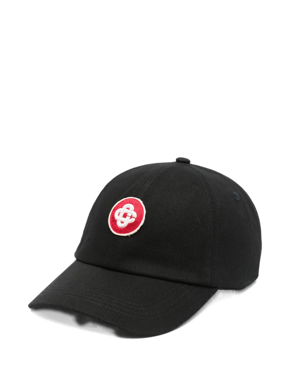 Casablanca logo-patch baseball cap Zwart