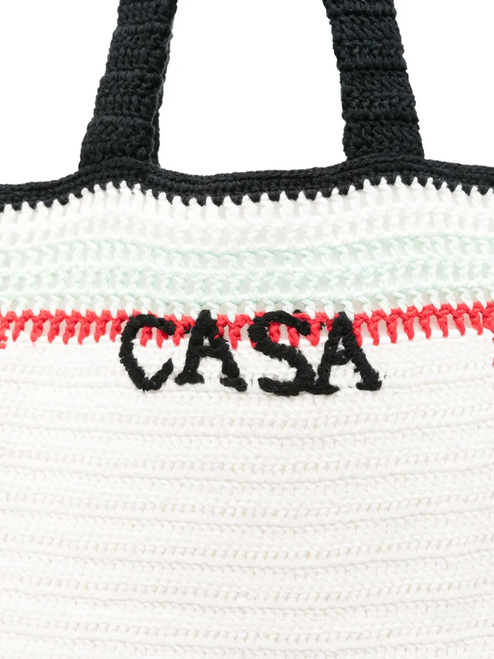 Casablanca logo-embroidered tote bag Wit