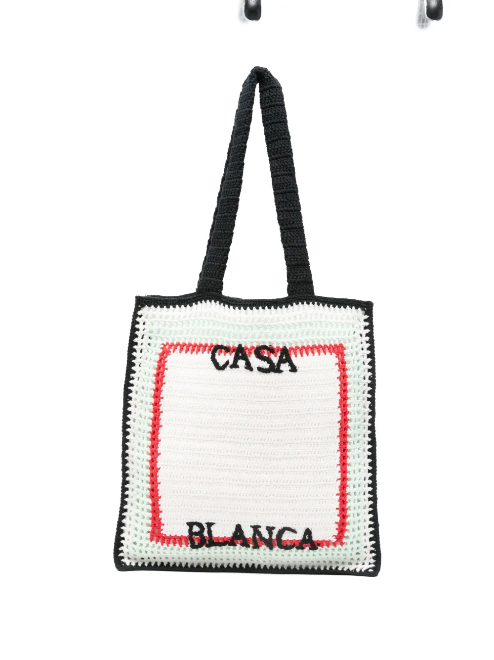 Casablanca logo-embroidered tote bag Wit