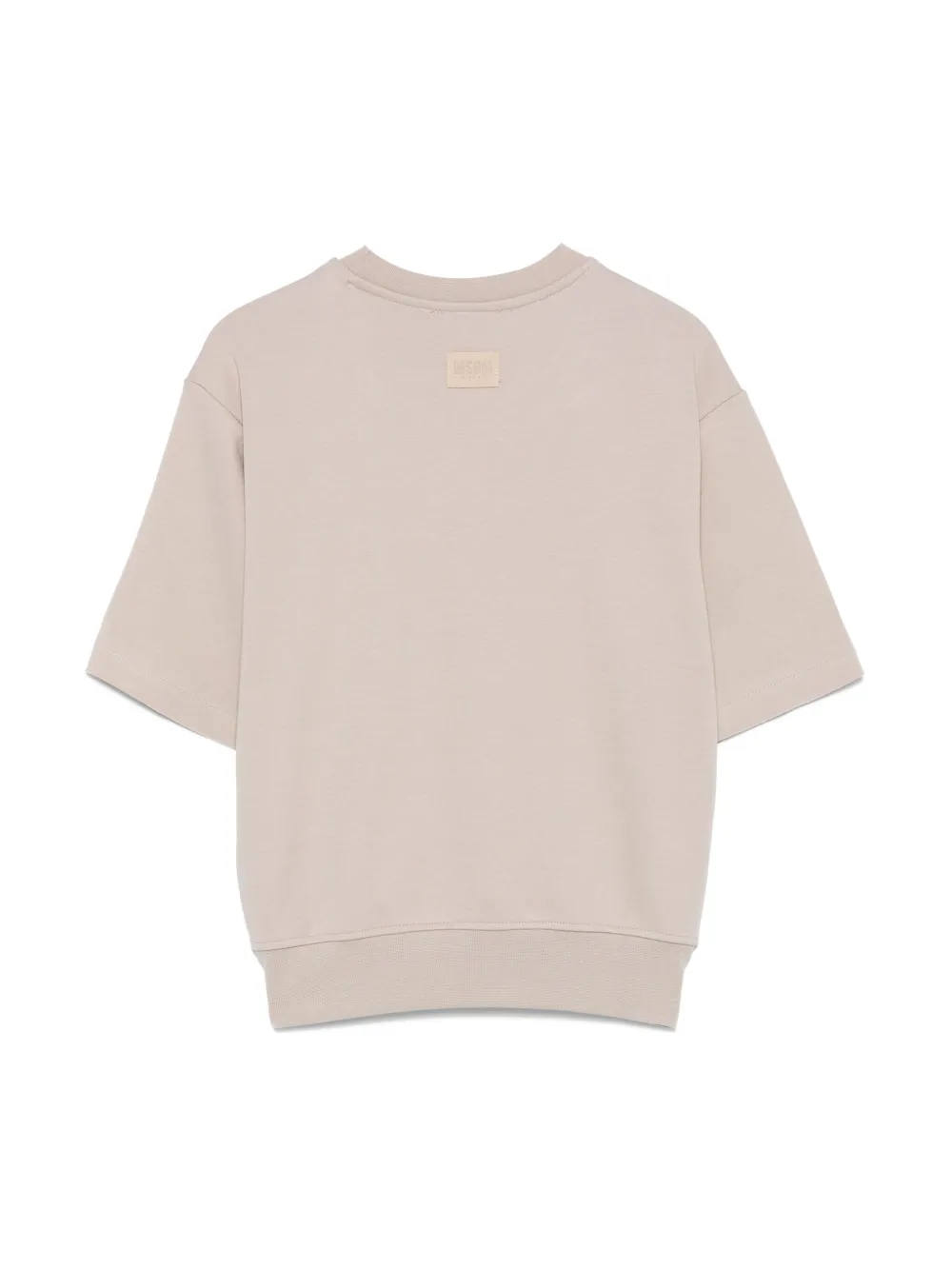 MSGM Kids T-shirt met logo-reliëf - Beige