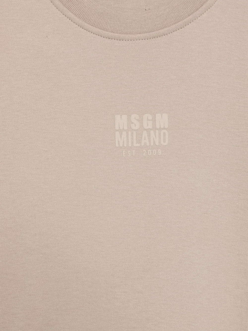 MSGM Kids T-shirt met logo-reliëf Beige