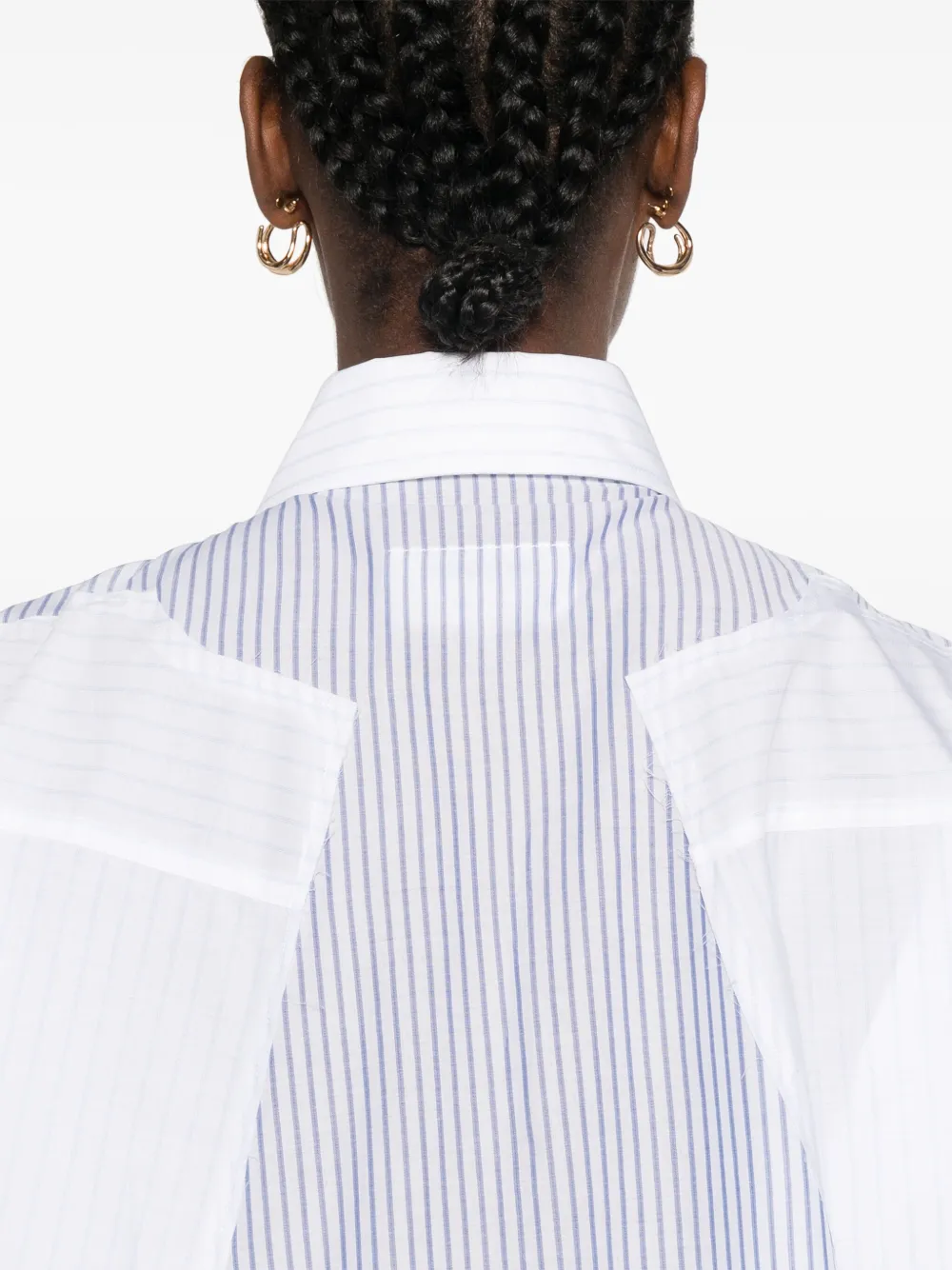 MM6 Maison Margiela Gestreepte blousejurk Wit