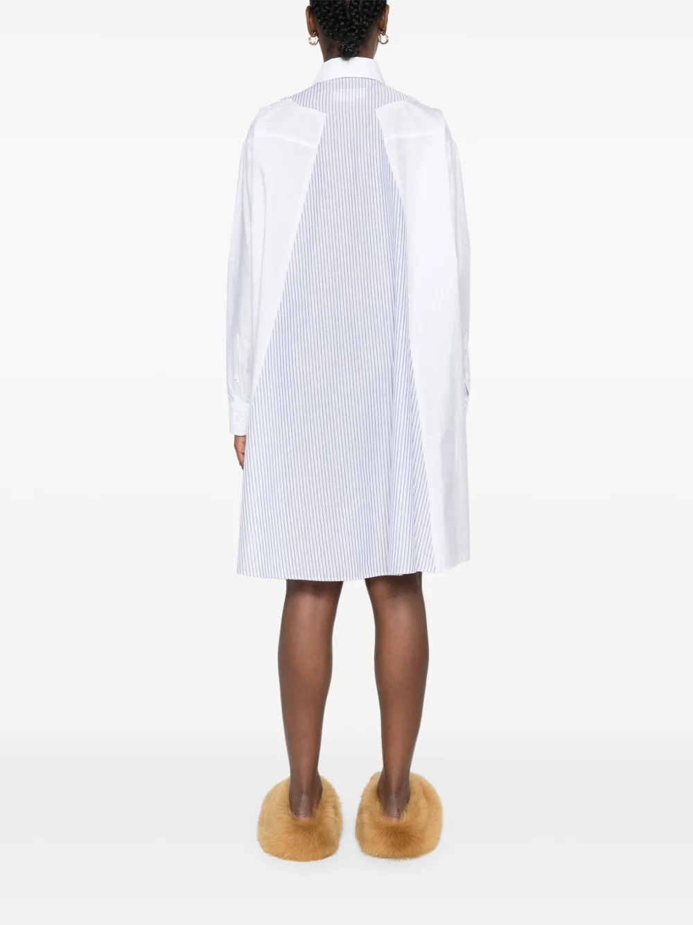 MM6 Maison Margiela Gestreepte blousejurk Wit