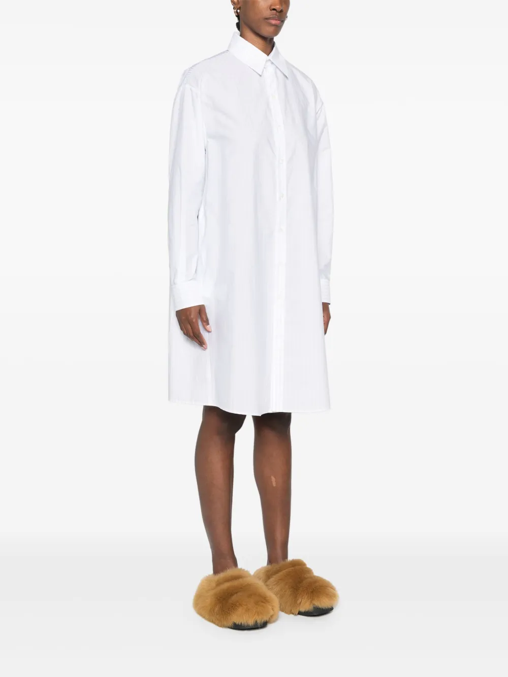 MM6 Maison Margiela Gestreepte blousejurk Wit