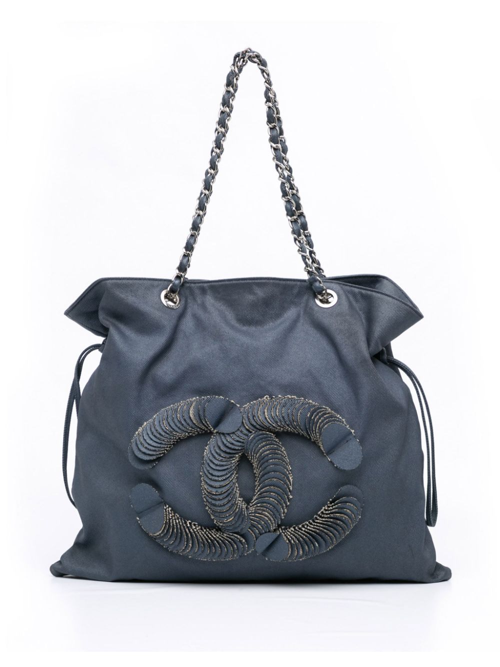 2008-2009 Large Denim CC Disc Bon Bon tote bag