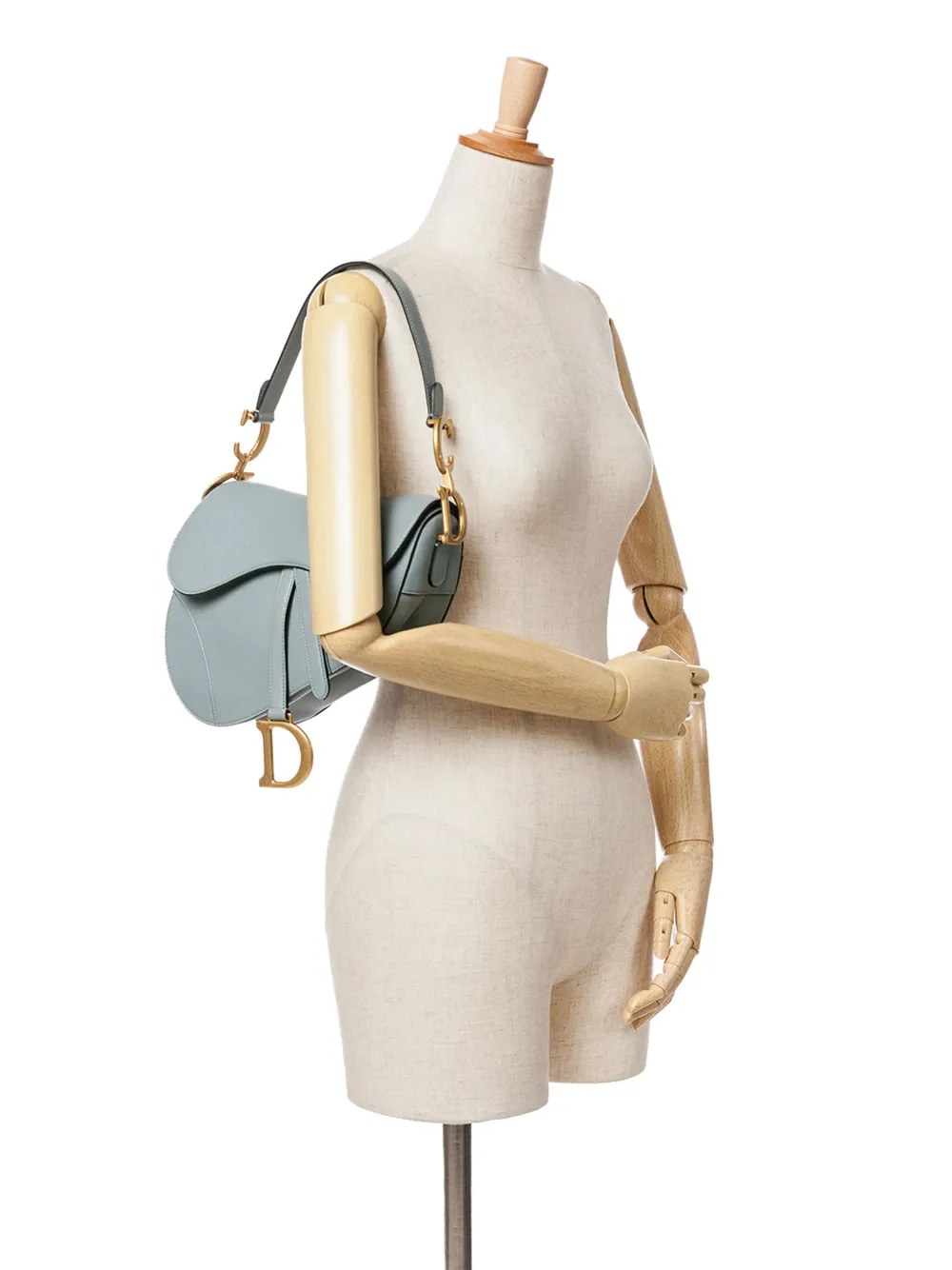 Christian Dior Pre-Owned 2020 Medium Leather Saddle shoulder bag - Blauw