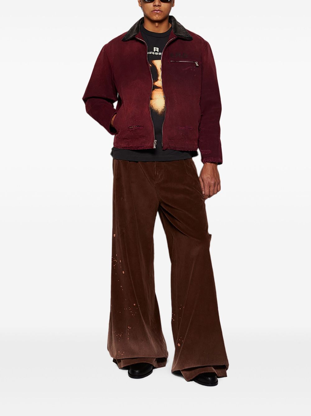 Enfants Riches Déprimés corduroy flared trousers - Brown