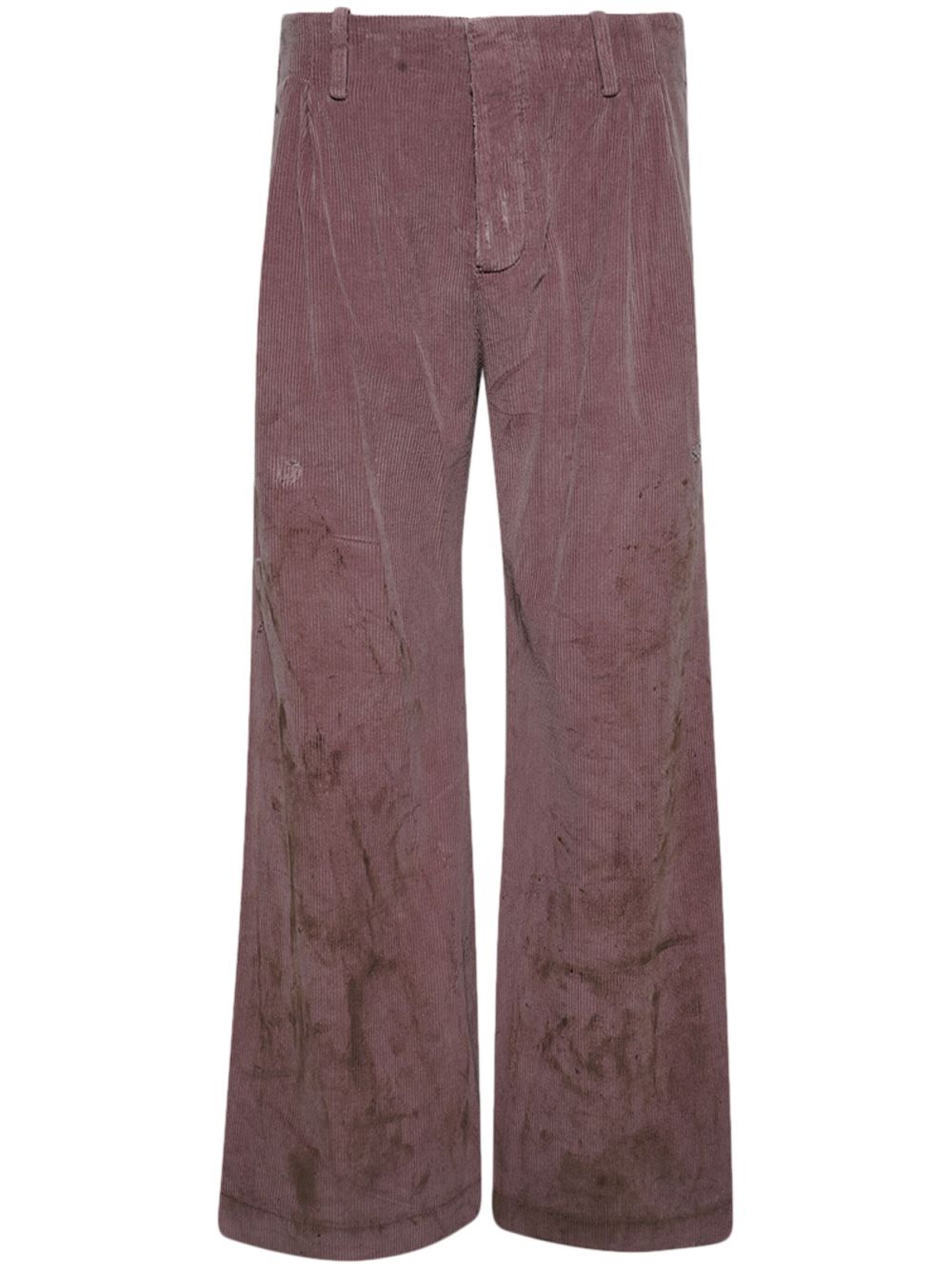 Enfants Riches Déprimés wide-leg corduroy trousers - Red