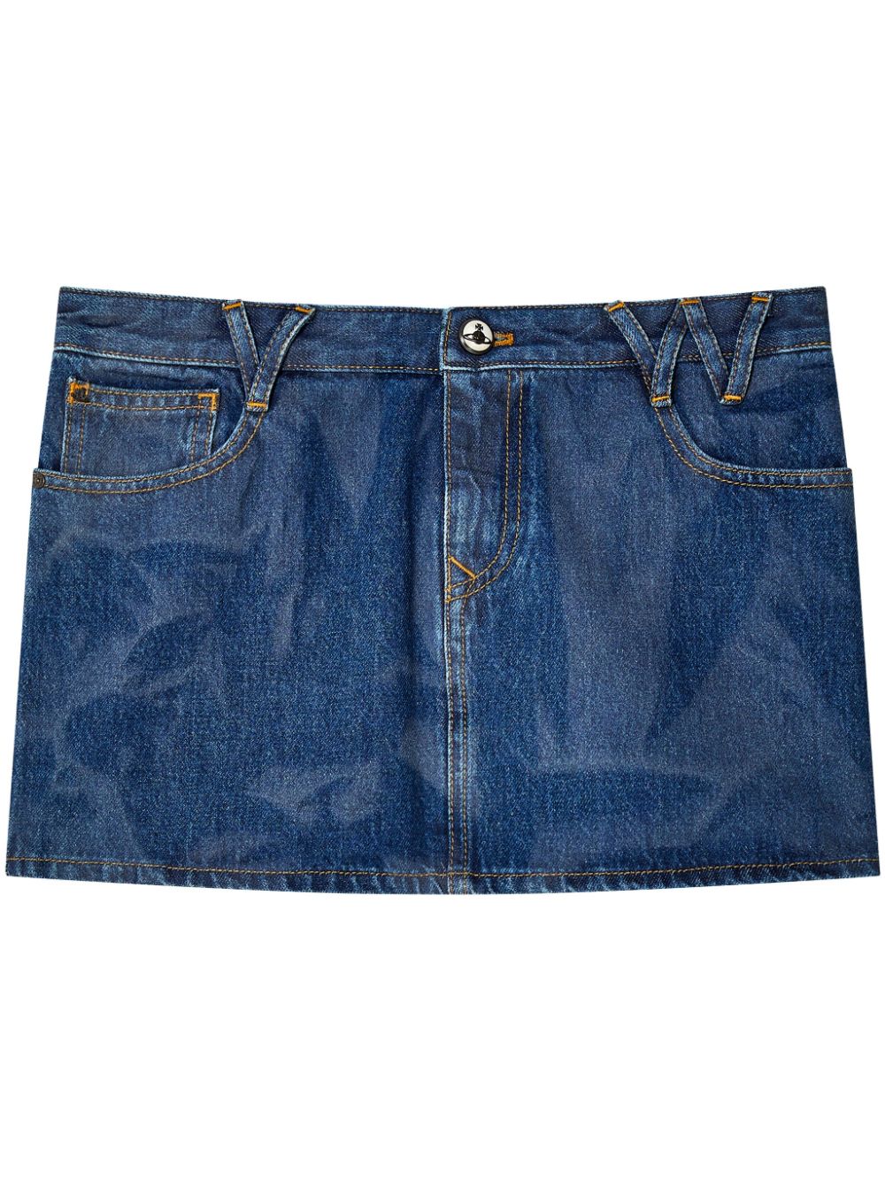 denim mini skirt