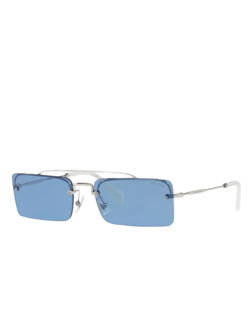 Miu Miu Eyewear Zonnebril met rechthoekig montuur - Zilver