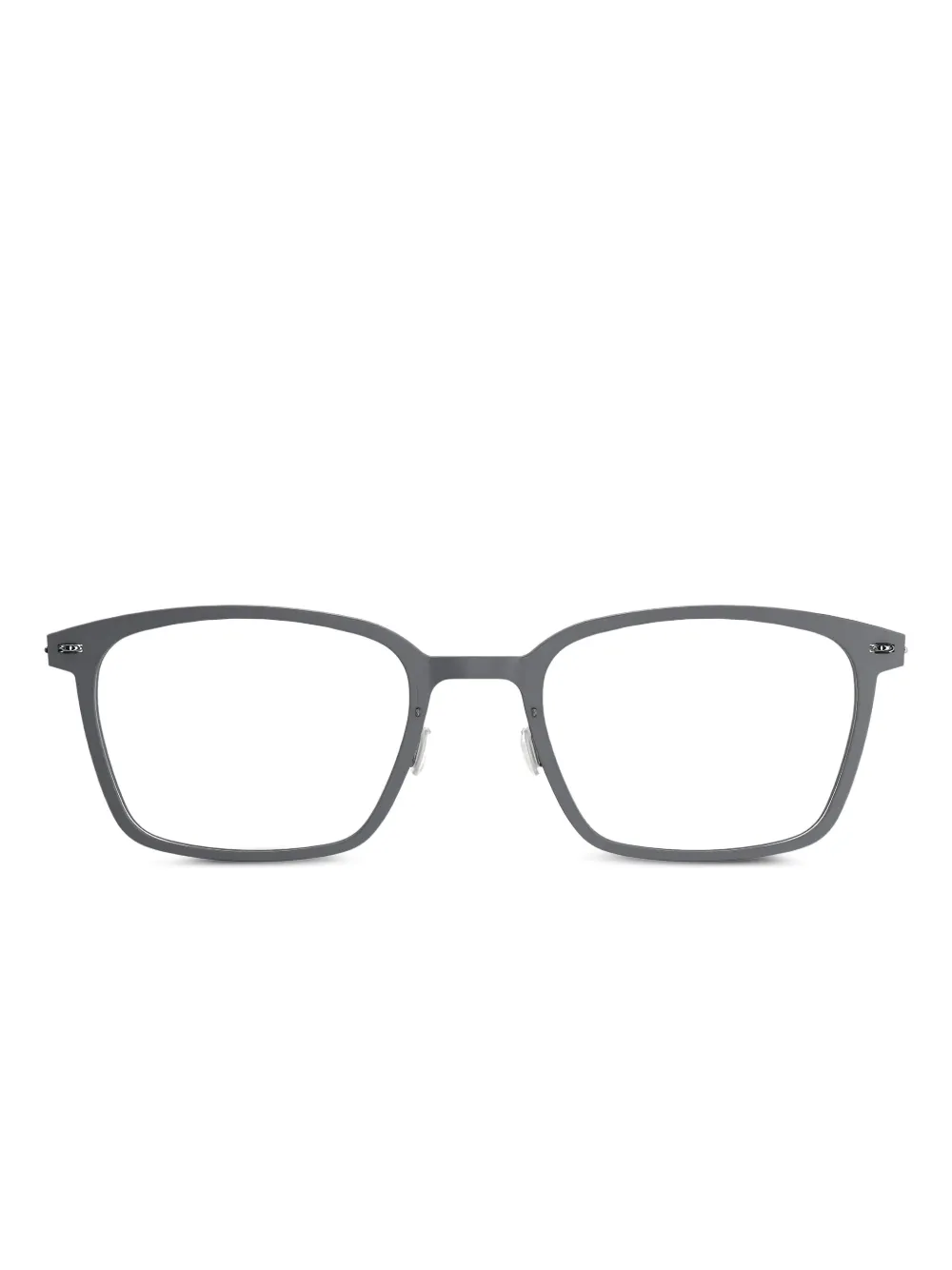 Lindberg square-frame titanium glasses | Grey | Image 1