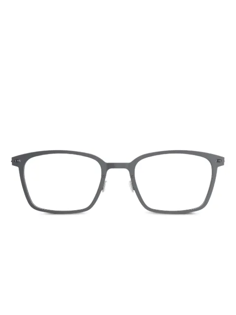 Lindberg square-frame titanium glasses