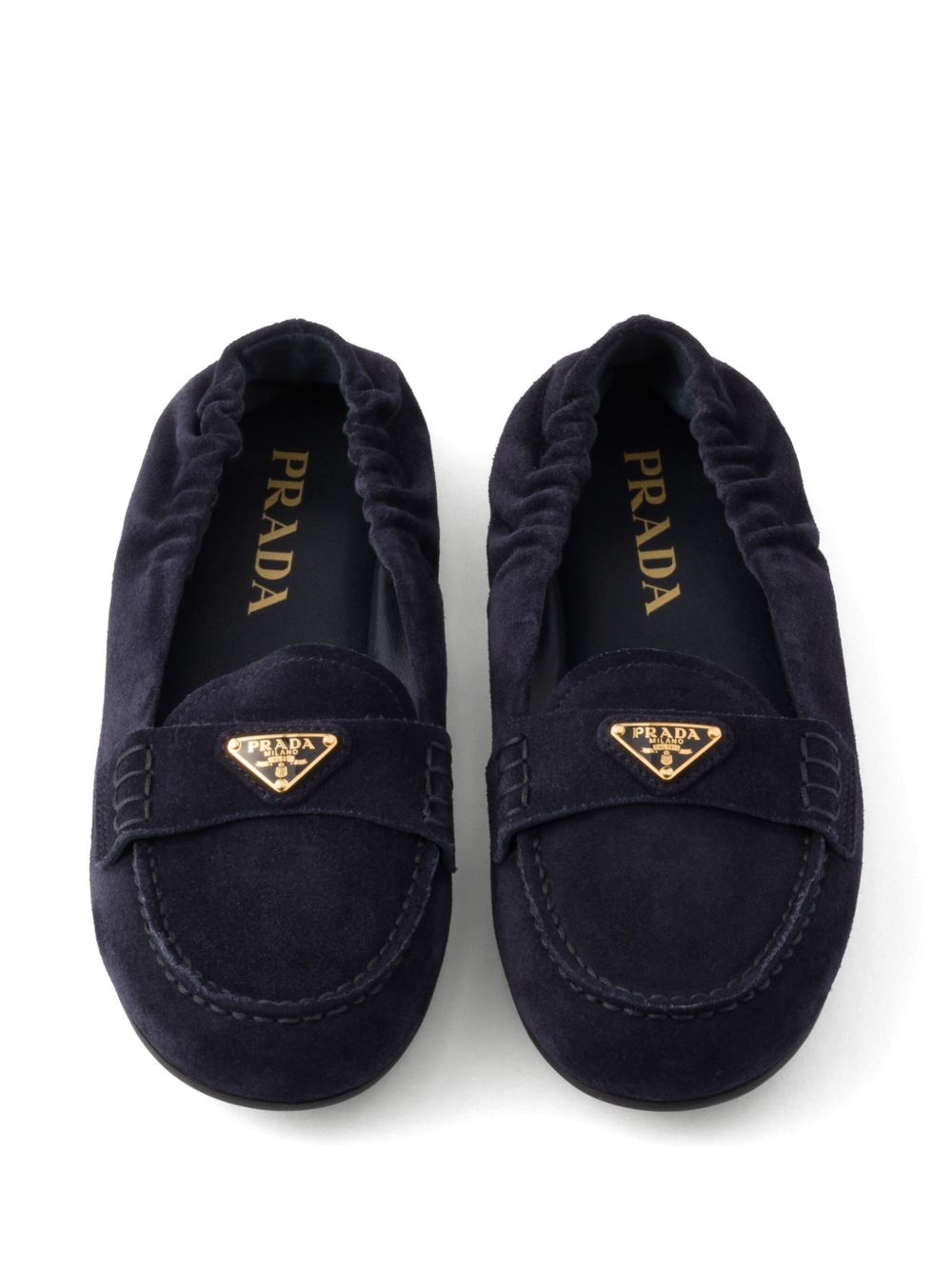 Prada Suède loafers Blauw