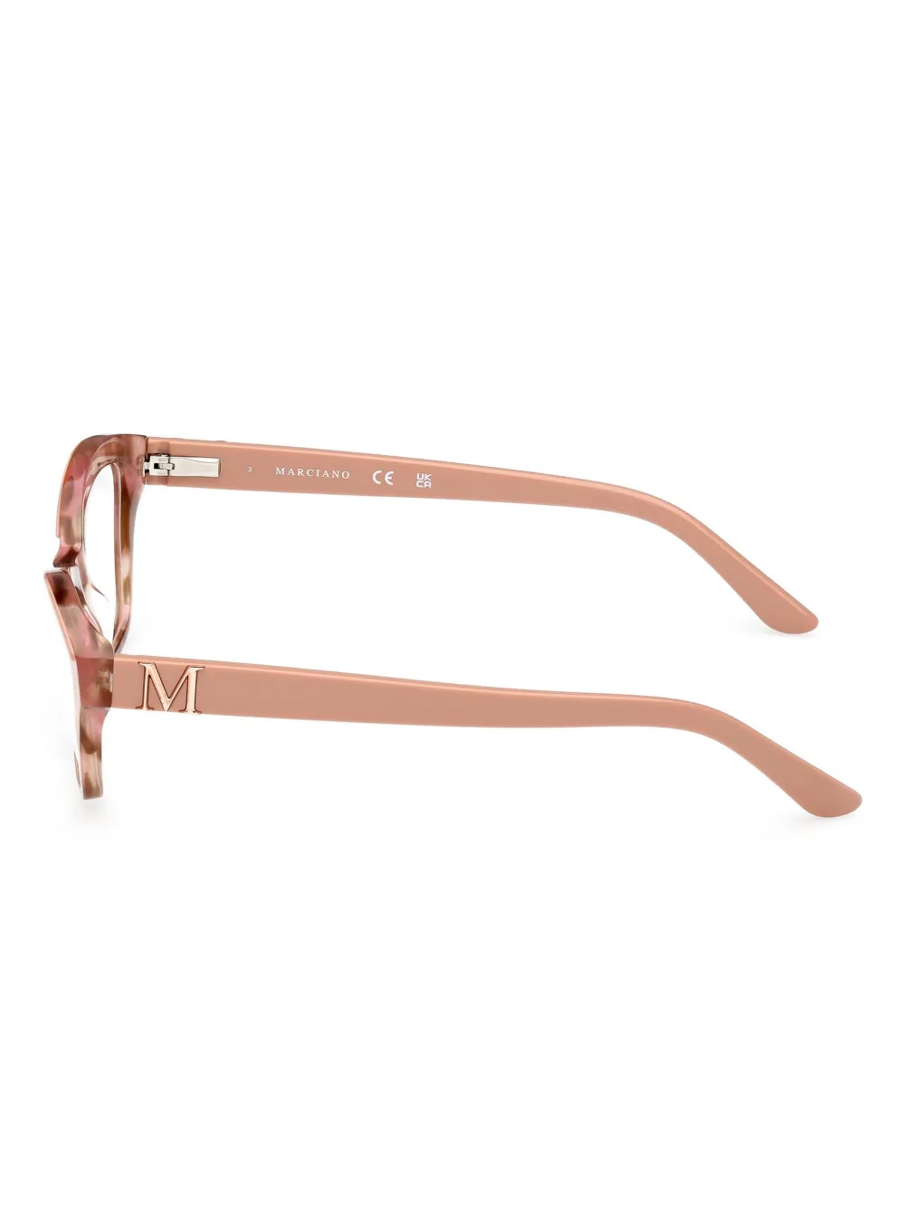 Guess Eyewear Geometric-frame Glasses In Pink